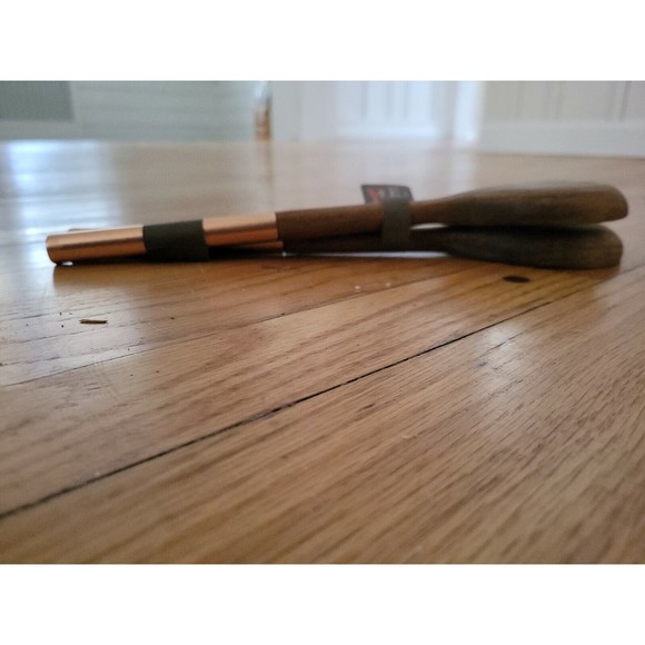 Cravings By Chrissy Teigen 2 Pc Acacia Wood & Metal Handle Salad Serving Set NEW - Picture 7 of 12
